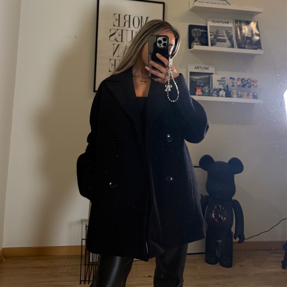 & Other Stories Black Pea Coat